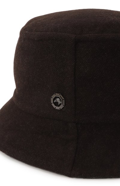 Шерстяная панама STEFANO RICCI темно-коричневого цвета по цене 74450 руб., арт. MCV4300040/W0001P, фото 3 Шерстяная панама STEFANO RICCI, арт. MCV4300040/W0001P, фото 3