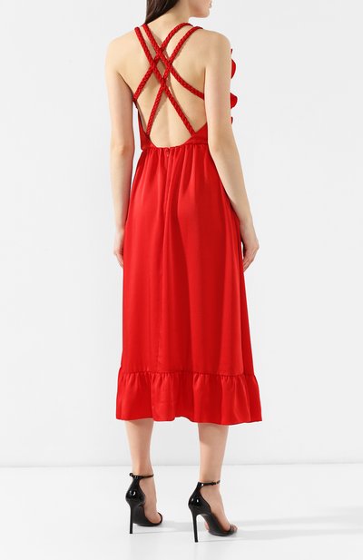 Платье-миди REDVALENTINO красного цвета по цене 54850 руб., арт. RR0VAD60/HGA, фото 4 Платье-миди REDVALENTINO, арт. RR0VAD60/HGA, фото 4