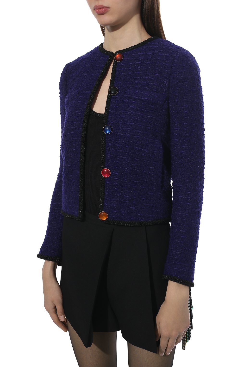 Жакет из шерсти и шелка SAINT LAURENT, арт. 678431/Y7D30, фото 3