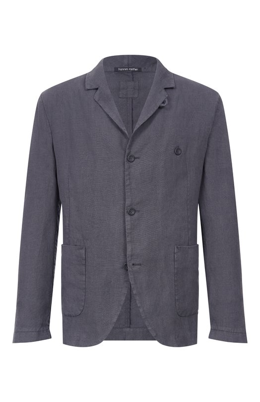 Льняной пиджак Hannes Roether J0P32PE.602 Серый J0P32PE.602