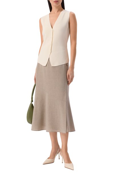 Жилет из вискозы BOSS кремового цвета по цене 25150 руб., арт. 50550866, фото 2 Жилет из вискозы BOSS, арт. 50550866, фото 2