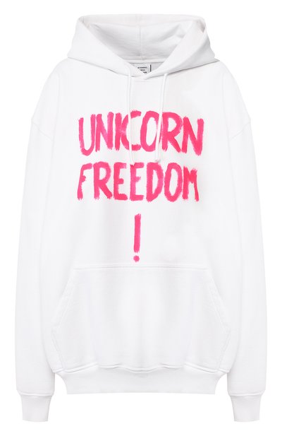 Женский хлопковое худи VETEMENTS, арт. SS20TR377 1619/W/WHITE