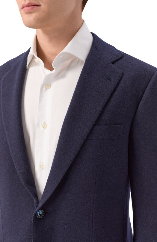 Кашемировый пиджак Kiton UG81K0150G06 Синий  UG81K0150G06 Фото 6