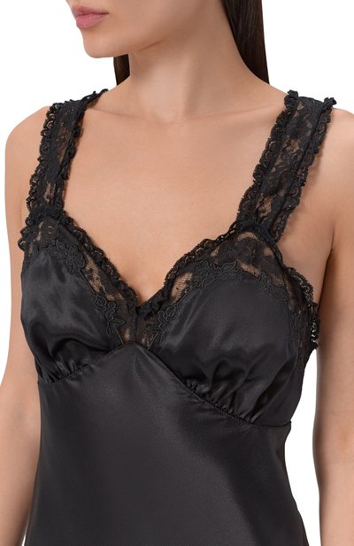 Атласное платье SAINT LAURENT, арт. 856030/Y7G27, фото 4