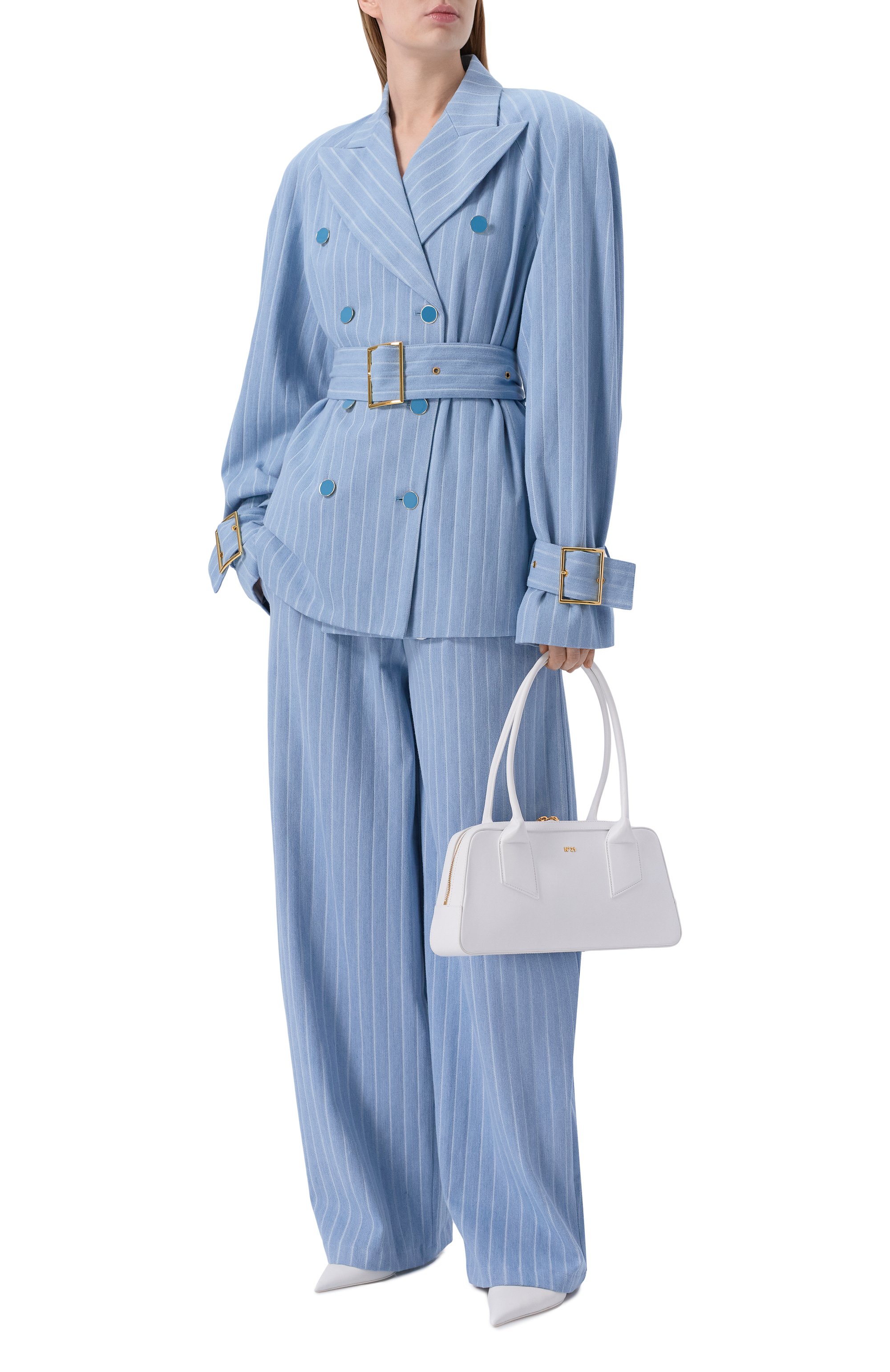 Джинсы ROWEN ROSE голубого цвета по цене 69950 руб., арт. PNT_RR468, фото 2 Джинсы ROWEN ROSE, арт. PNT_RR468, фото 2