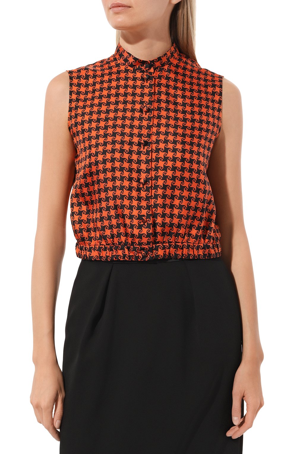 Шелковый топ GUCCI, арт. 664717 ZAH3U, фото 3