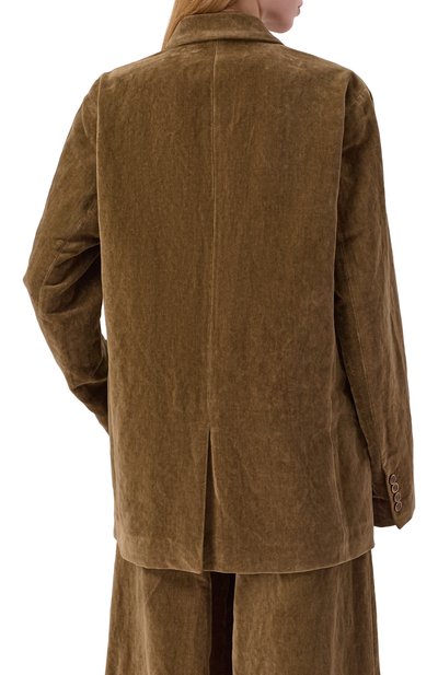 Бархатный жакет UMA WANG светло-коричневого цвета по цене 199500 руб., арт. UM6513, фото 4 Бархатный жакет UMA WANG, арт. UM6513, фото 4