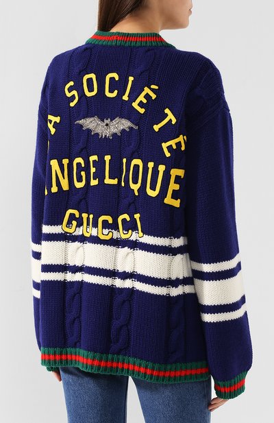 Шерстяной кардиган GUCCI, арт. 546079/XKAI2, фото 4