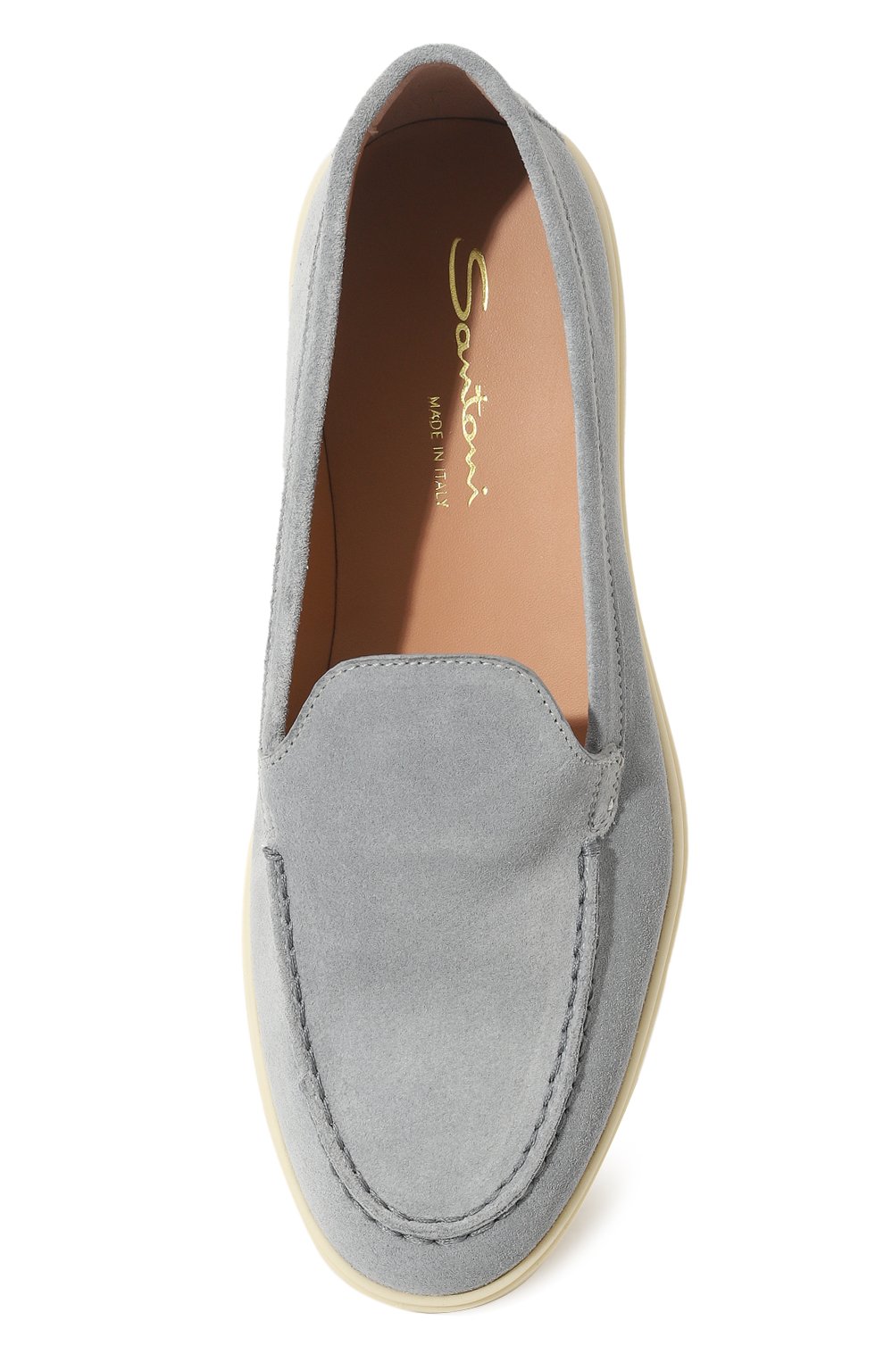 Замшевые лоферы SANTONI, арт. WUYA58856TISNSW9, фото 6