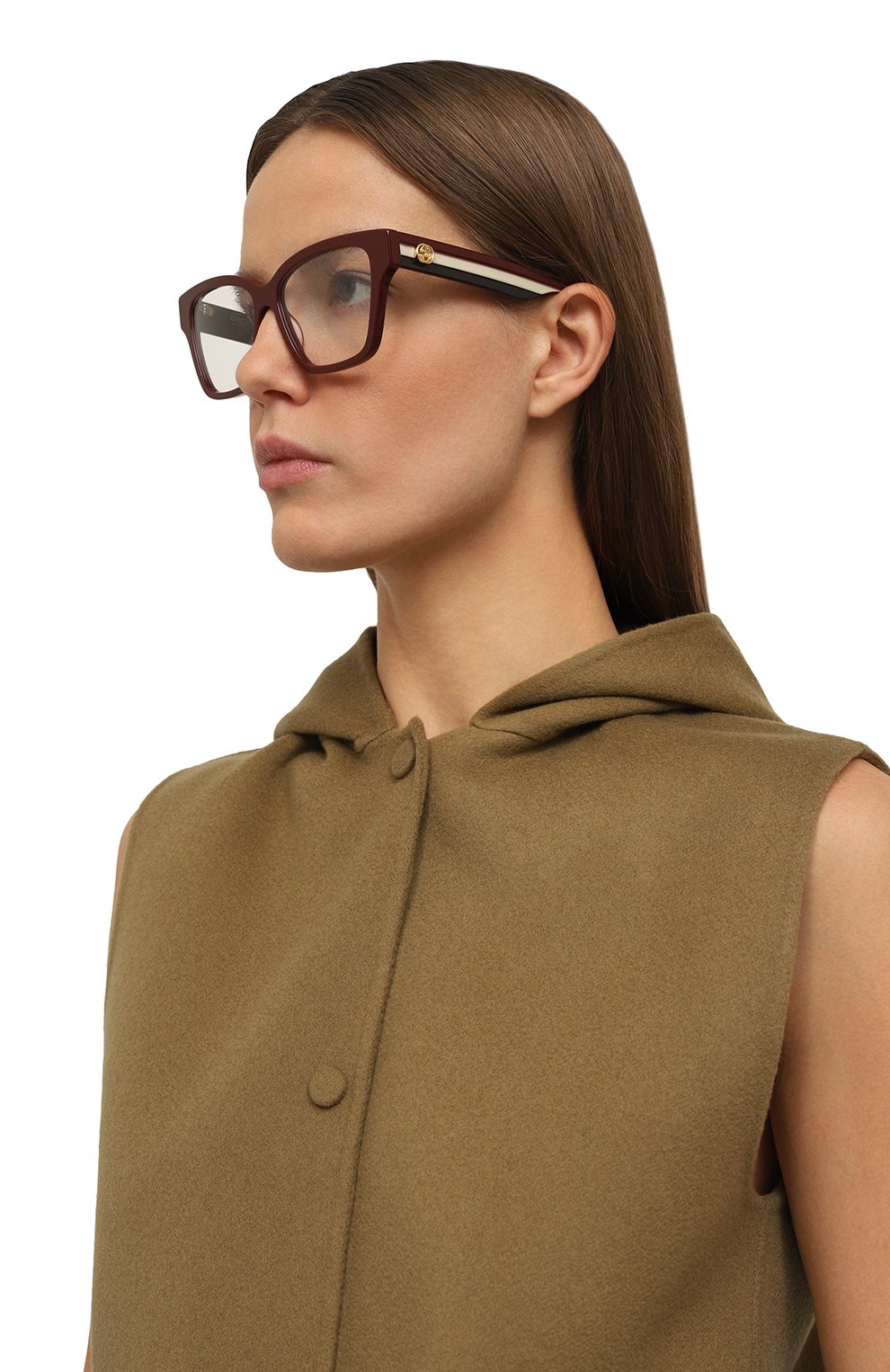 Оправа GUCCI бордового цвета по цене 41200 руб., арт. GG1302 005, фото 2 Оправа GUCCI, арт. GG1302 005, фото 2