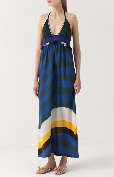 Шелковое платье-макси с открытой спиной FENDI, арт. FXX664/0GX, фото 3