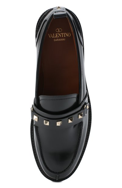 Кожаные лоферы rockstud VALENTINO, арт. UW2S0Y61/DKC, фото 5