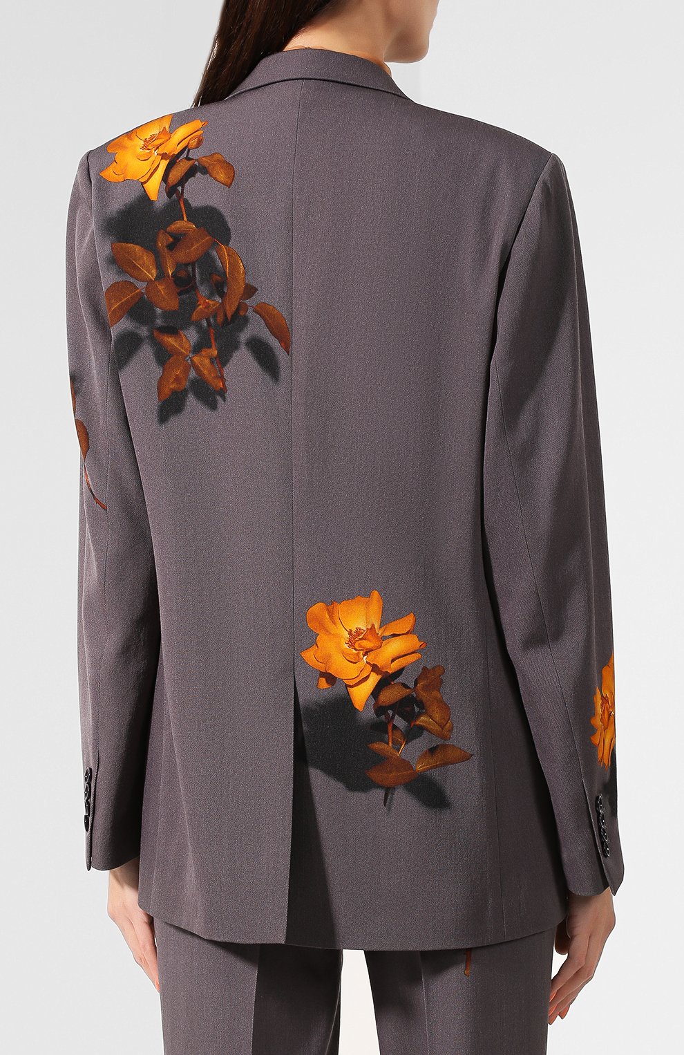 Шерстяной жакет DRIES VAN NOTEN серого цвета по цене 103500 руб., арт. 192-10404-8428, фото 4 Шерстяной жакет DRIES VAN NOTEN, арт. 192-10404-8428, фото 4