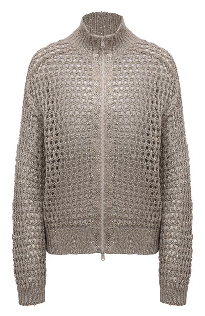 Женский кардиган из шелка и льна BRUNELLO CUCINELLI, арт. MEA360416P