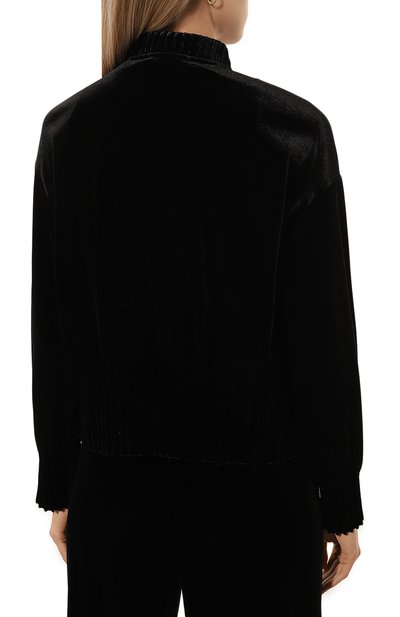 Бархатный бомбер EMPORIO ARMANI черного цвета по цене 45650 руб., арт. 6D2B6C/2JVZZ, фото 4 Бархатный бомбер EMPORIO ARMANI, арт. 6D2B6C/2JVZZ, фото 4