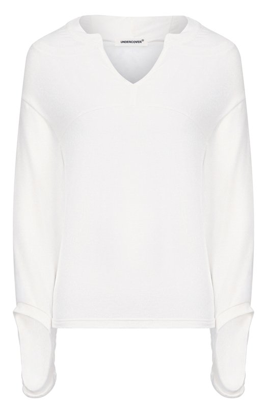 Хлопковый лонгслив Undercover UP1F1804 Белый UP1F1804