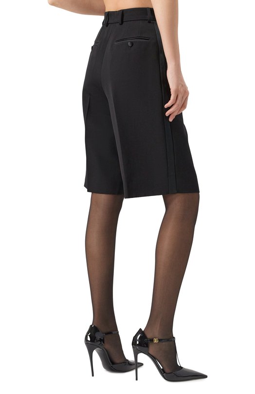 Шорты из шерсти и шелка Dolce & Gabbana FTC77T/FU21E Чёрный  FTC77T/FU21E Фото 4