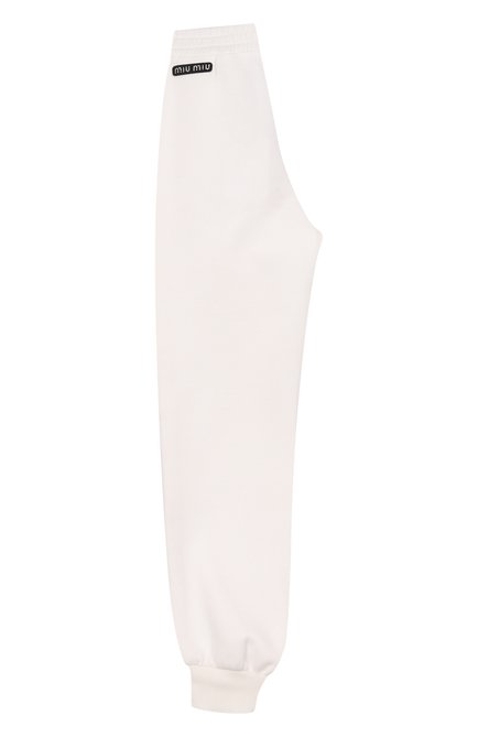 Женские джоггеры с отделкой стразами MIU MIU, арт. MJP181-1RX9-F0009