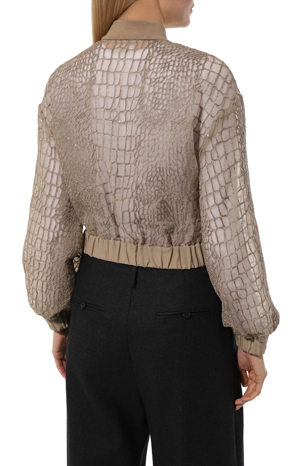 Шелковый бомбер BRUNELLO CUCINELLI, арт. MF940SX916, фото 4