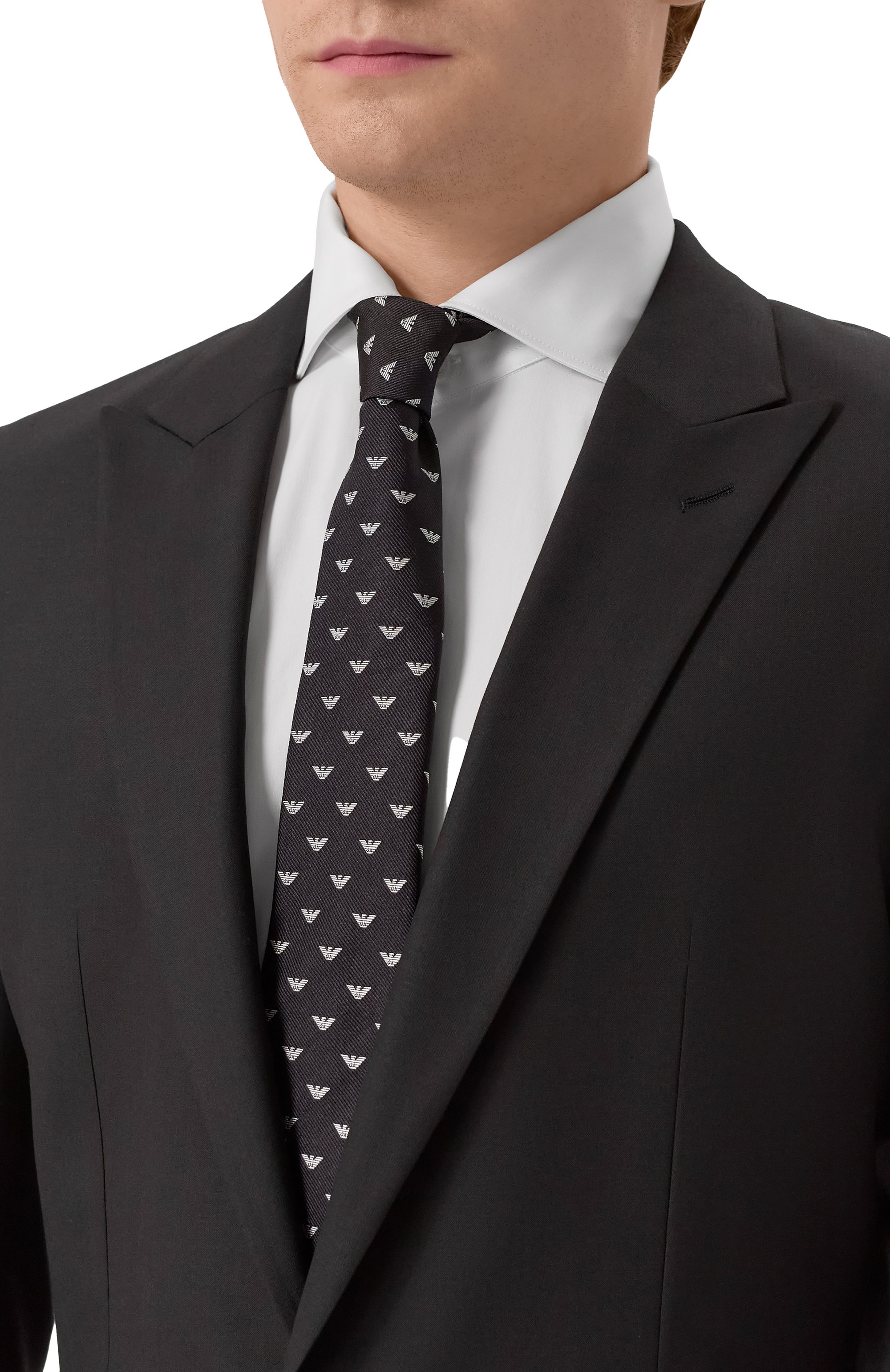 Шелковый галстук EMPORIO ARMANI, арт. 340075/3R616, фото 2