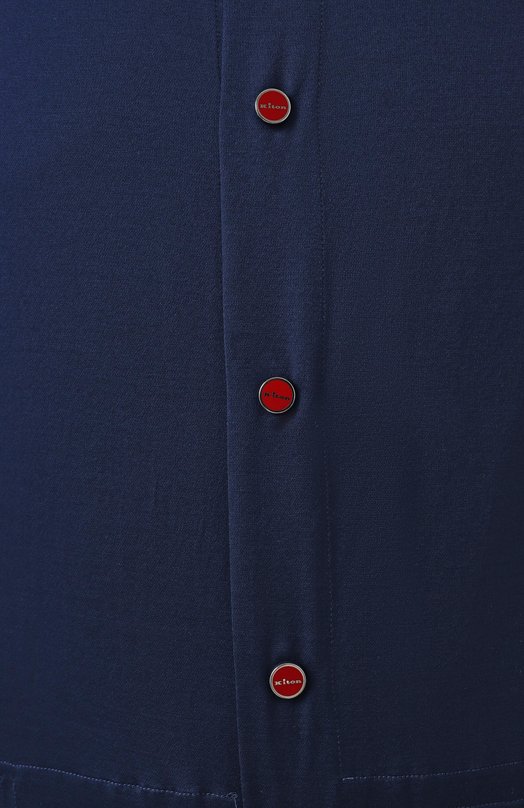 Хлопковая рубашка Kiton UMCPETEH0923416_ Синий  UMCPETEH0923416_ Фото 6