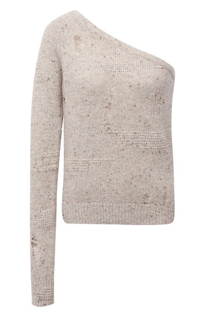 Пуловер из шерсти и вискозы HELMUT LANG светло-бежевого цвета по цене 33450 руб., арт. L04HW722, фото 1 Пуловер из шерсти и вискозы HELMUT LANG, арт. L04HW722, фото 1