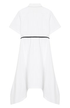Детское хлопковое платье-рубашка GIVENCHY белого цвета, арт. H30780 | Фото 2 (Рукава: Короткие; Материал внешний: Хлопок; Девочки Кросс-КТ: Платье-одежда; Случай: Повседневный; Ростовка одежда: 7 лет | 122 см, 8 лет | 128 см, 12 лет | 152 см, 13 - 15 лет | 158 см)