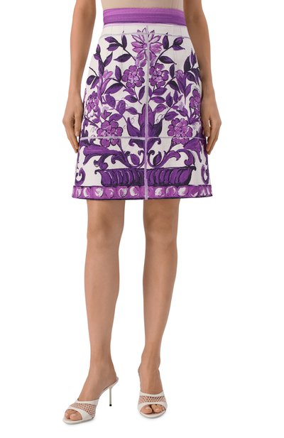 Юбка из хлопка и вискозы DOLCE & GABBANA, арт. F4C7ET/FPFS0, фото 3