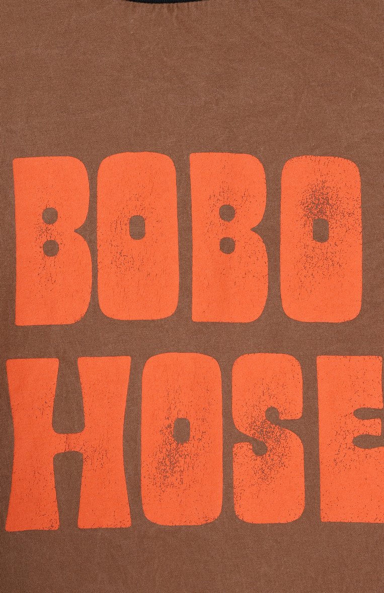 Детская хлопковая футболка BOBO CHOSES коричневого цвета, арт. B125AC124 | Фото 3 (Материал внешний: Хлопок; Рукава: Короткие; Мальчики Кросс-КТ: Футболка-одежда; Автоматизация состава: Проставлено; Автоматизация ТО: Проставлено; Ростовка одежда: 5 лет | 110 см, 6 лет | 116 см, 9 лет | 134 с�м, 10 - 11 лет | 140 - 146см, 13 - 15 лет | 158 см, 3 года | 98 см)