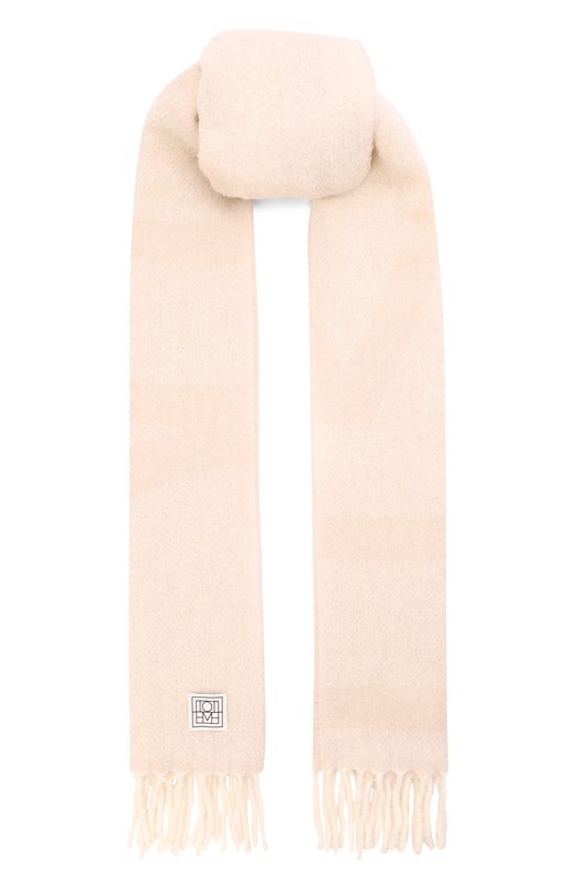 Шерстяной шарф TOTEME 261-WSC908-FB0630 Кремовый 261-WSC908-FB0630