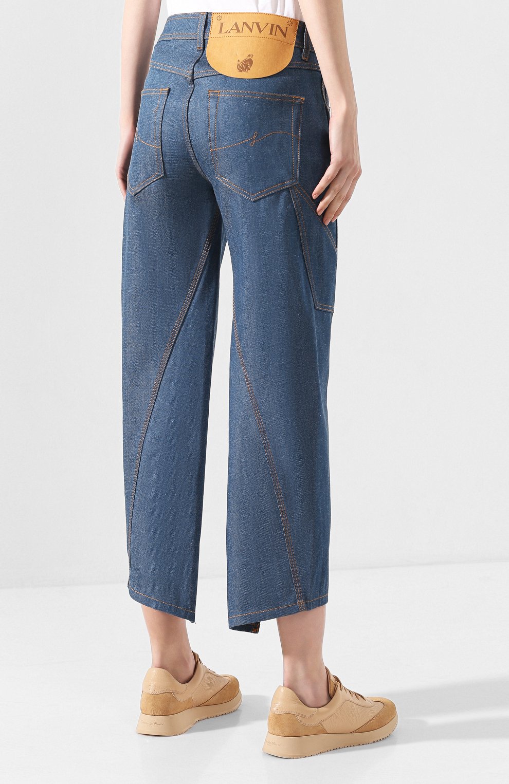 Укороченные джинсы LANVIN синего цвета по цене 66000 руб., арт. RW-TR503D-DZ01-H19, фото 4 Укороченные джинсы LANVIN, арт. RW-TR503D-DZ01-H19, фото 4