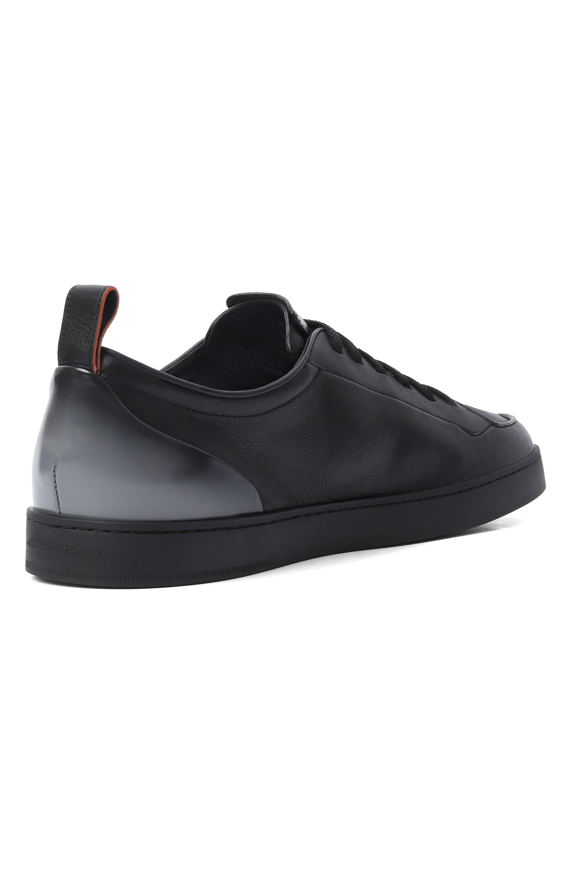 Кожаные кеды monte carlo SANTONI черного цвета по цене 93150 руб., арт. MBNG22184NEATFRI, фото 4 Кожаные кеды monte carlo SANTONI, арт. MBNG22184NEATFRI, фото 4