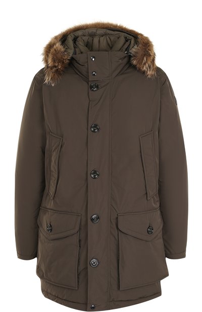 Пуховая парка на молнии с меховой отделкой воротника MONCLER, арт. C2-091-42316-20-57540, фото 1