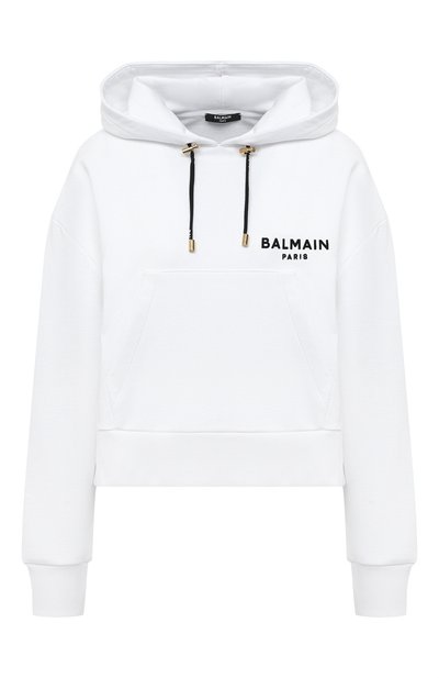 Женский хлопковое худи BALMAIN, арт. UF13792/I383