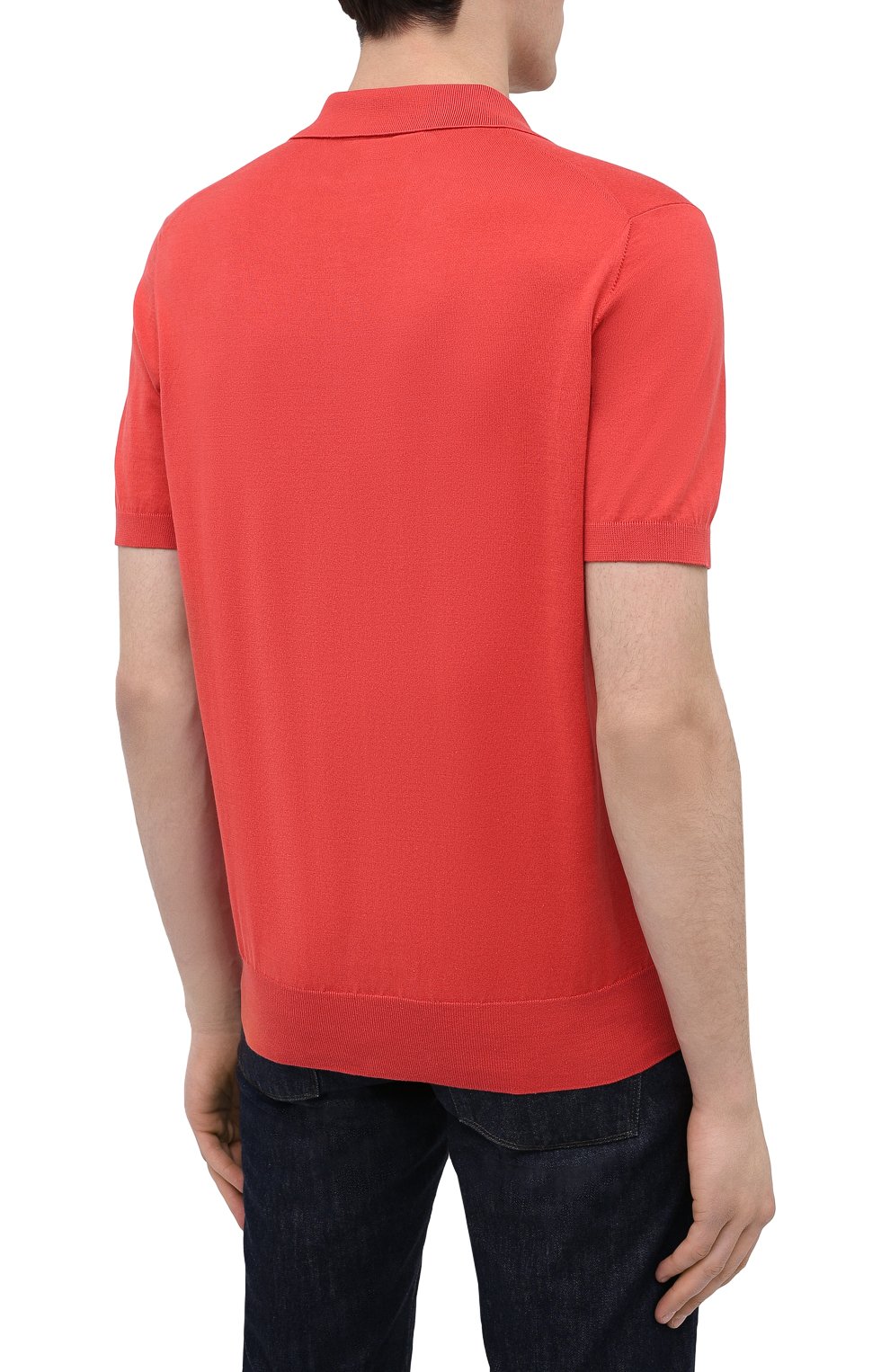 Хлопковое поло BRUNELLO CUCINELLI красного цвета по цене 92500 руб., арт. M29800145, фото 4 Хлопковое поло BRUNELLO CUCINELLI, арт. M29800145, фото 4