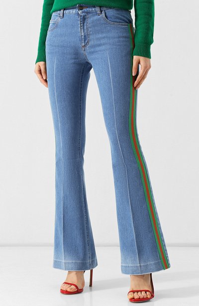 Расклешенные джинсы с потертостями и контрастными лампасами GUCCI, арт. 527432/XRB36, фото 3