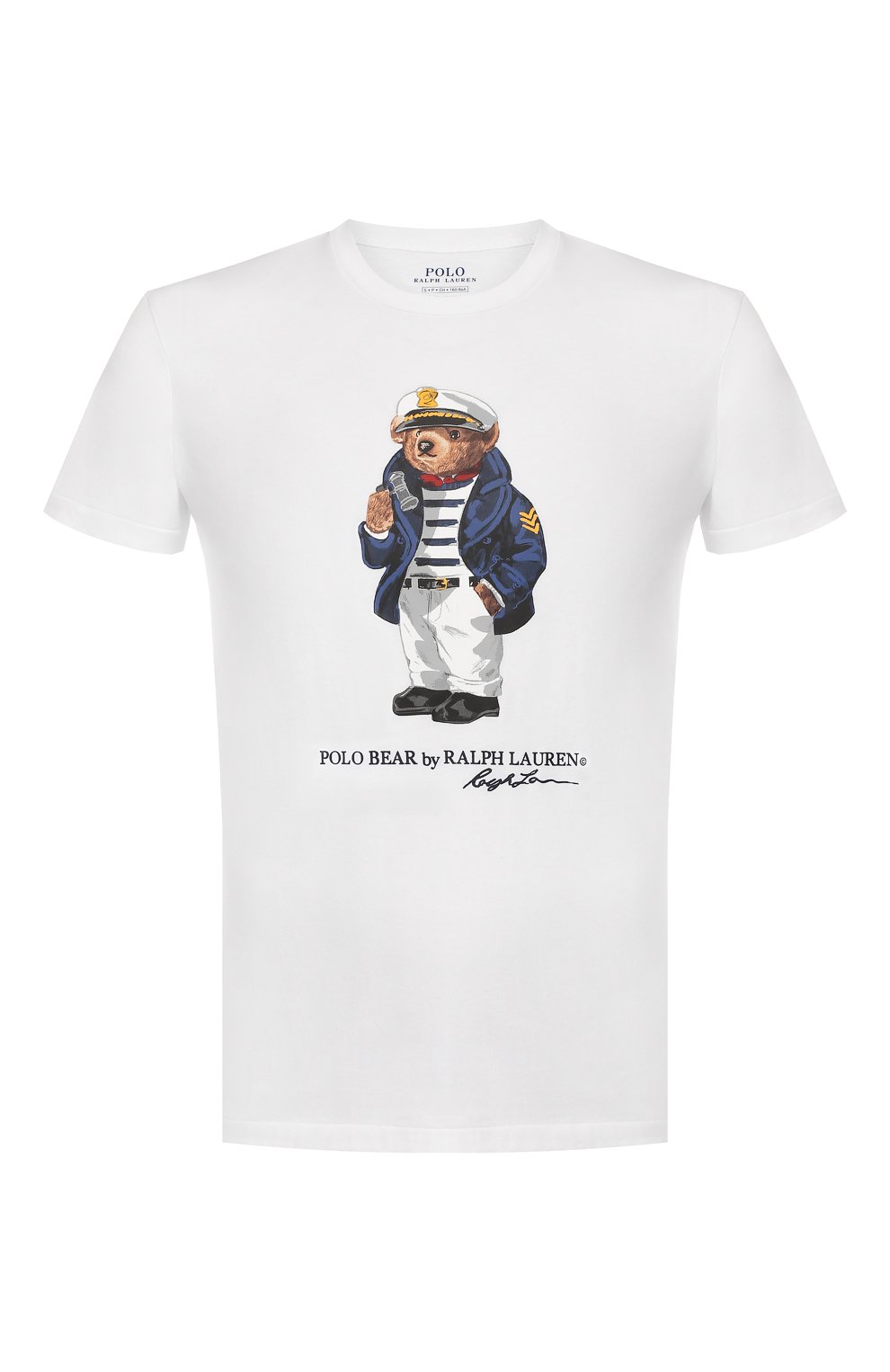 Хлопковая футболка POLO RALPH LAUREN белого цвета по цене 6360 руб., арт. 211744521, фото 1 Хлопковая футболка POLO RALPH LAUREN, арт. 211744521, фото 1