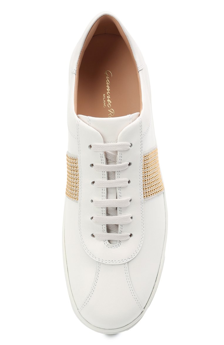 Кожаные кеды GIANVITO ROSSI, арт. S25380.W1WHT.CSUBIBI, фото 1