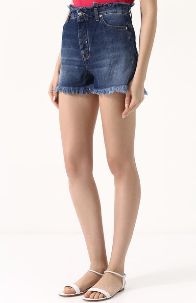 Джинсовые мини-шорты с потертостями TWO WOMEN IN THE WORLD, арт. CHANTA/SHMFM, фото 3