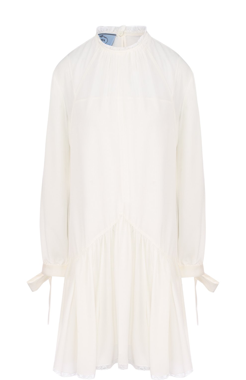 Однотонное мини-платье с оборками и драпировкой PRADA, арт. P35R0-1H51-F0304, фото 1