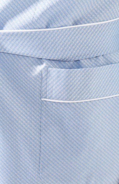 Хлопковый халат ZIMMERLI голубого цвета по цене 35050 руб., арт. 4734-75140, фото 5 Хлопковый халат ZIMMERLI, арт. 4734-75140, фото 5