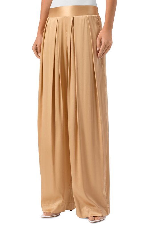 Атласные брюки Ermanno Scervino D474P605TBW Бежевый  D474P605TBW Фото 3