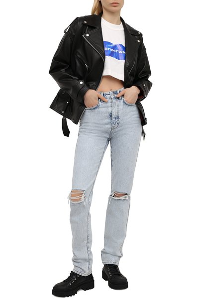 Хлопковая футболка ALEXANDER WANG белого цвета по цене 19950 руб., арт. 1CC2211002, фото 2 Хлопковая футболка ALEXANDER WANG, арт. 1CC2211002, фото 2