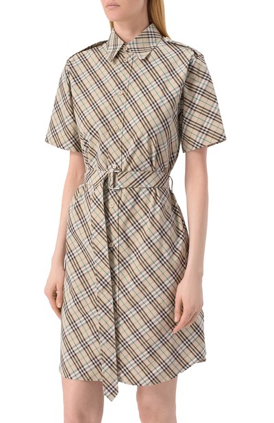 Хлопковое платье BURBERRY, арт. 8103472, фото 3