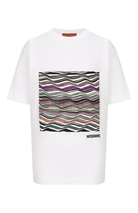 Хлопковая футболка Missoni DS25WL06/BJ00PJ Белый DS25WL06/BJ00PJ