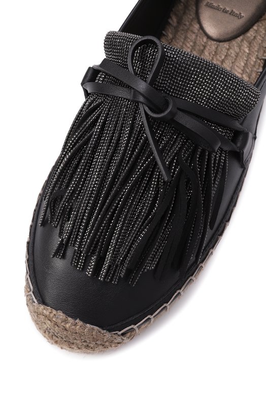 Кожаные эспадрильи Brunello Cucinelli MZSKG2884 Чёрный  MZSKG2884 Фото 7