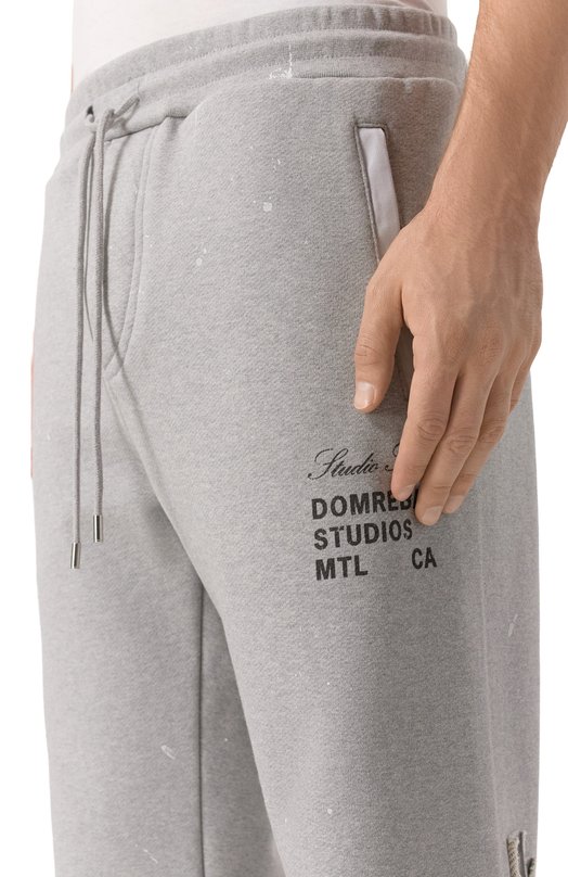 Хлопковые брюки DOMREBEL M STAFF SWEATPANTS Серый  M STAFF SWEATPANTS Фото 5