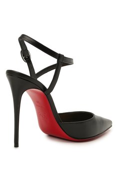 Женские кожаные туфли jenlove 100 CHRISTIAN LOUBOUTIN черного цвета, арт. 3210590/JENL0VE 100 | Фото 4 (Материал внутренний: Натуральная кожа; Подошва: Плоская; Каблук тип: Шпилька; Каблук высота: Высокий; Драгоценные камни: Проставлено; Материал сплава: Проставлено; Материал внешний: Натуральная кожа)