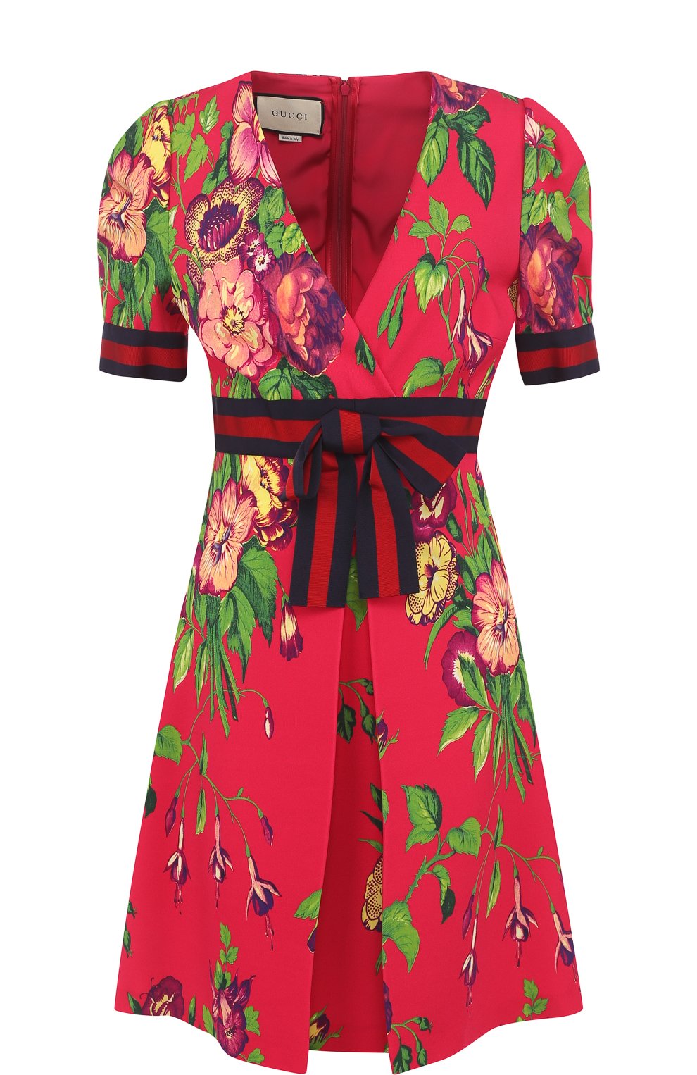 Приталенное мини-платье с завышенной талией и принтом GUCCI, арт. 501488/X7B05, фото 1