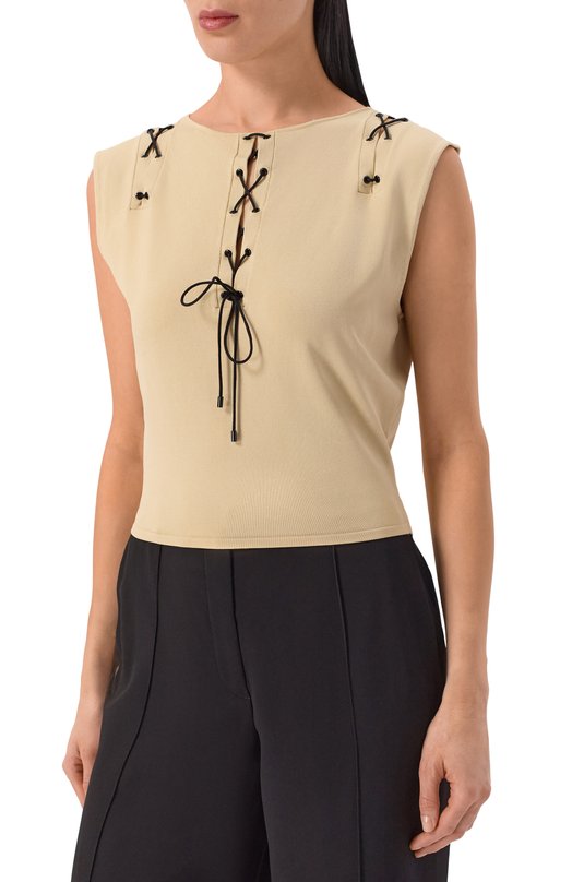 Топ из вискозы Iro WP12FELICINE Бежевый  WP12FELICINE Фото 3